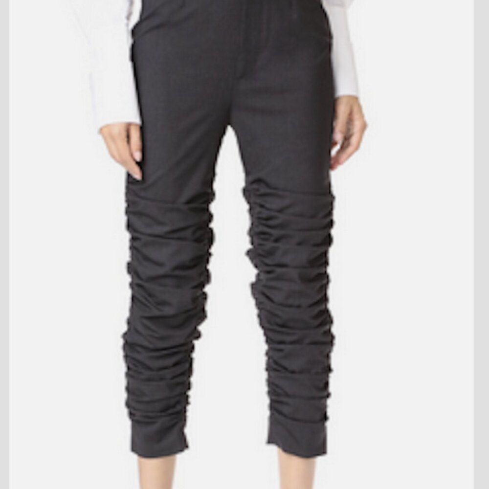 Jacquemus ruched high waist crop pants - FR 40